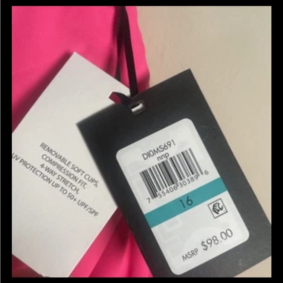 DKNY Women's sz 12 Ruffle Plunge Underwire Tummy Control One Piece Swimsuit - Picture 8 of 16